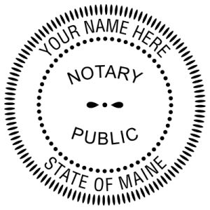 Maine Notary Insert Only